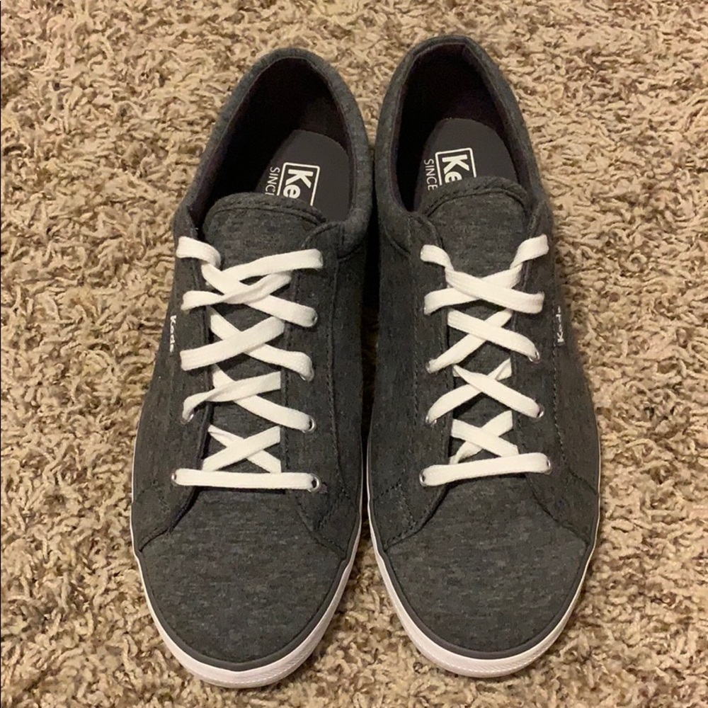 Dark Grey Maven Jersey Keds, Size 8.5